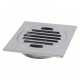 100x100mm Square Chrome Brass Floor Waste Shower Grate Drain Outlet 80mm